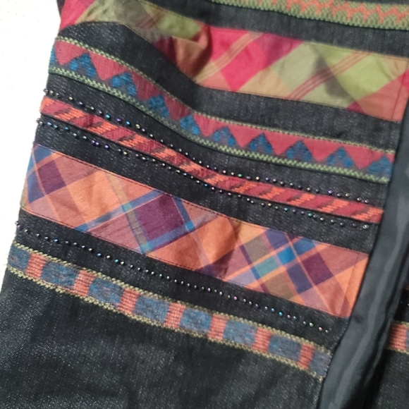 Coldwater Creek Denim Beaded Deco Open-Face Jacket Women's 14 EUC‎ - Picture 10 of 11